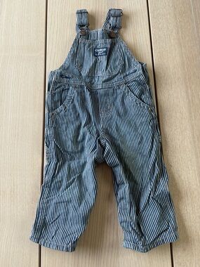 Vintage OshKosh B'gosh Railroad Stripe Overalls 18m - kids overalls